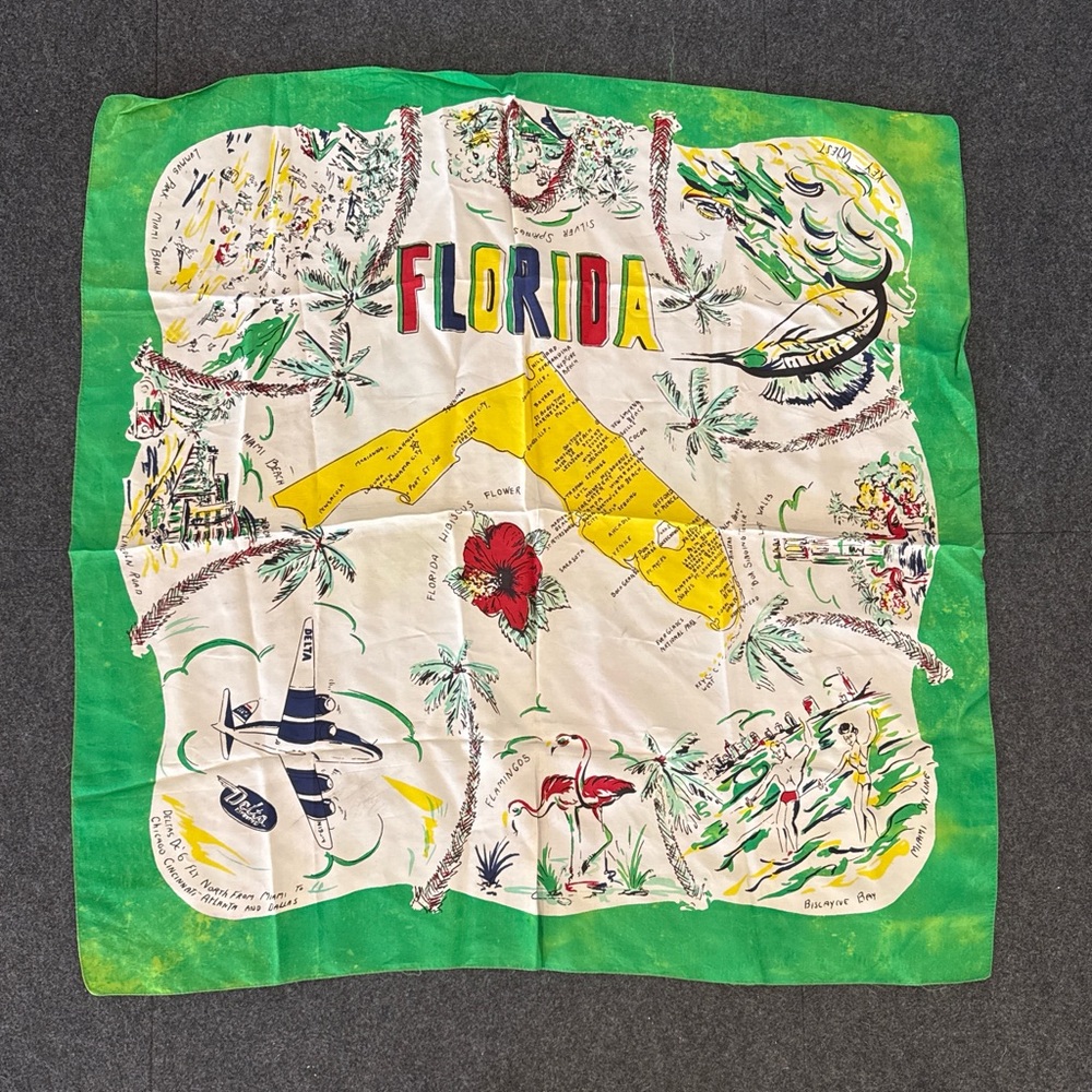 Vibrant Florida Map Scarf